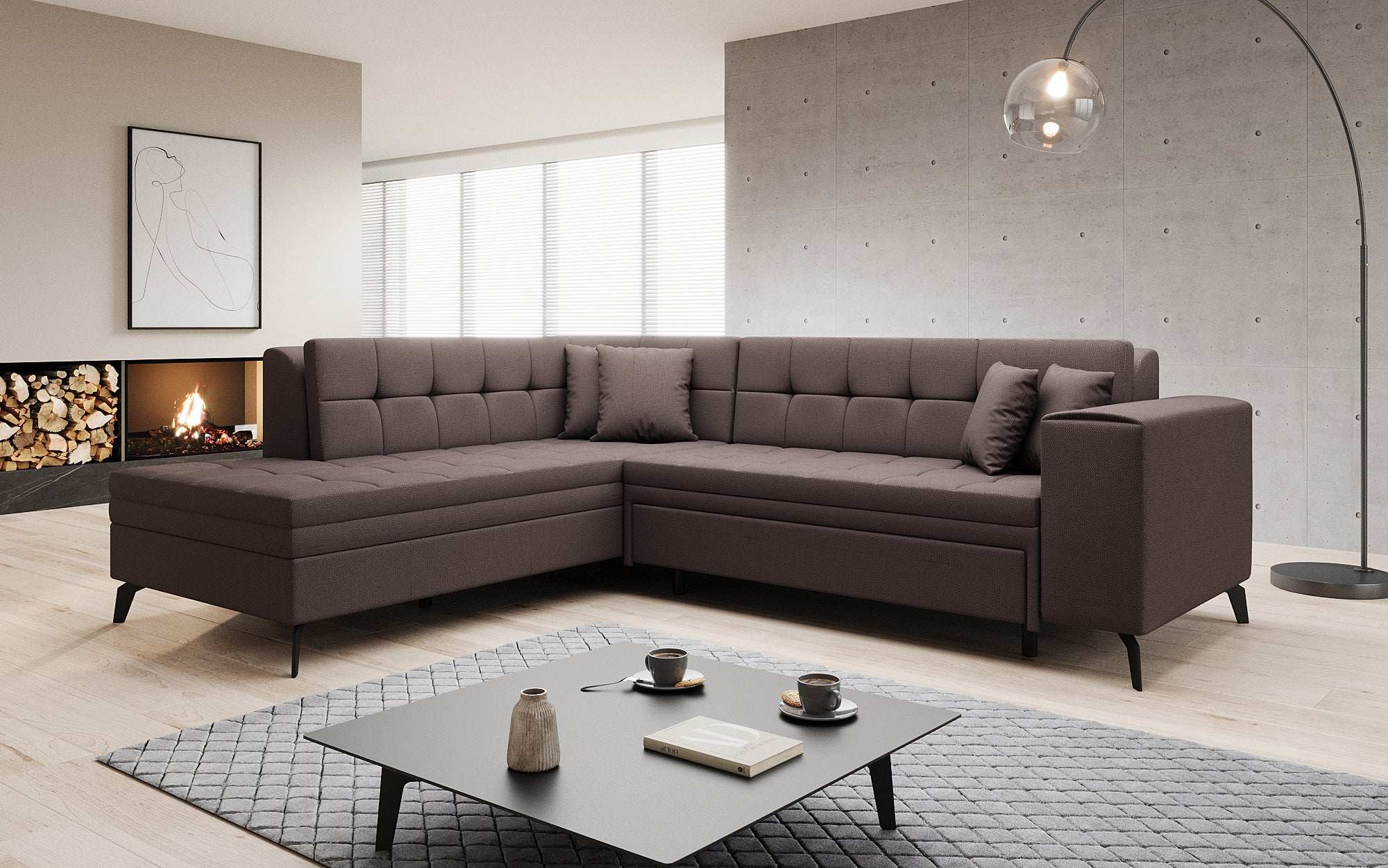 Canapé designer Lania avec fonction couchage