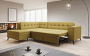 Designer-hoekbank Lania met slaapfunctie