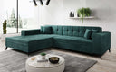 Canapé d’angle design Frida avec fonction de couchage