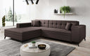 Canapé d’angle design Frida avec fonction de couchage