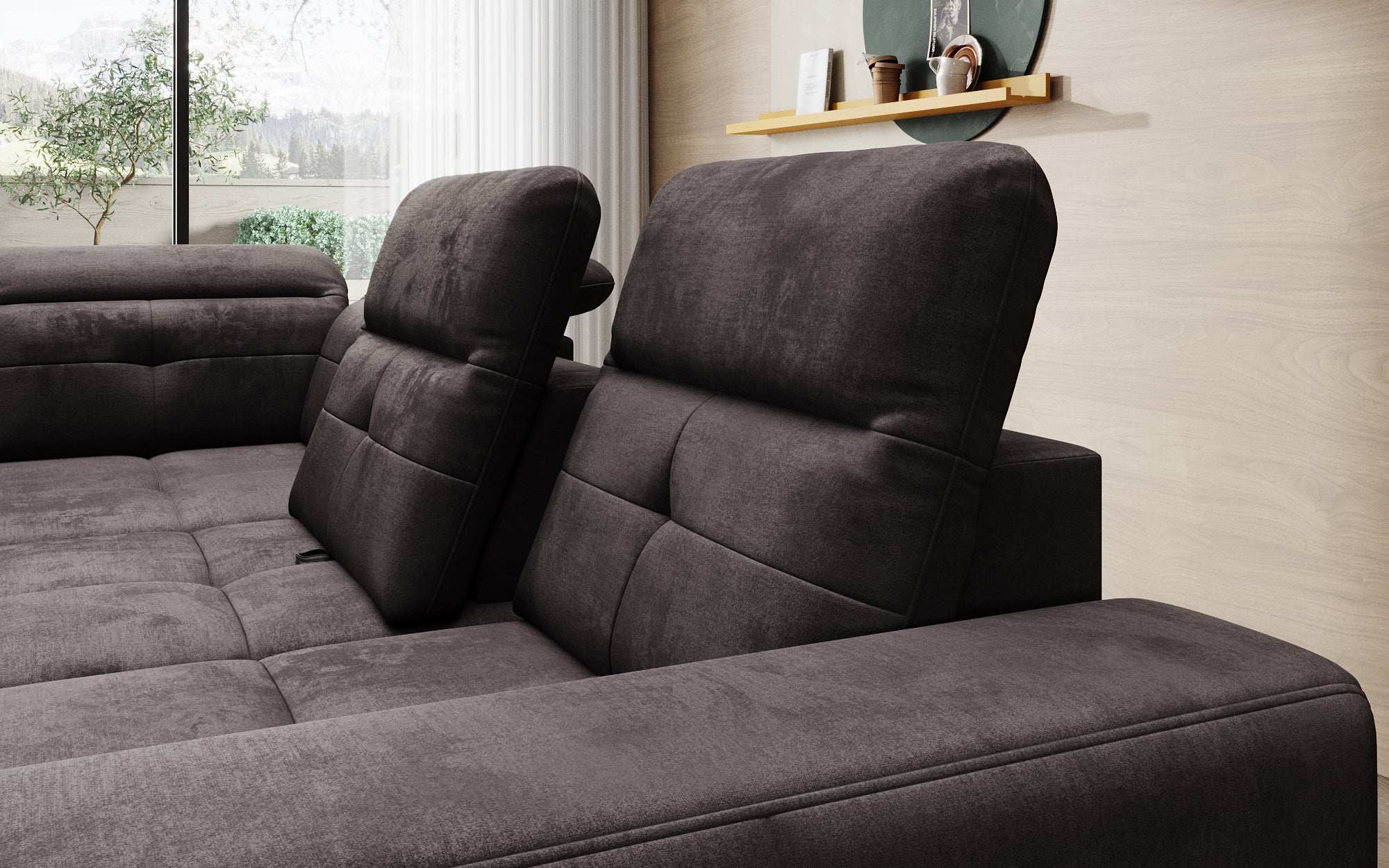 Designer Sofa Isabella met verstelbare hoofd- en rugleuning