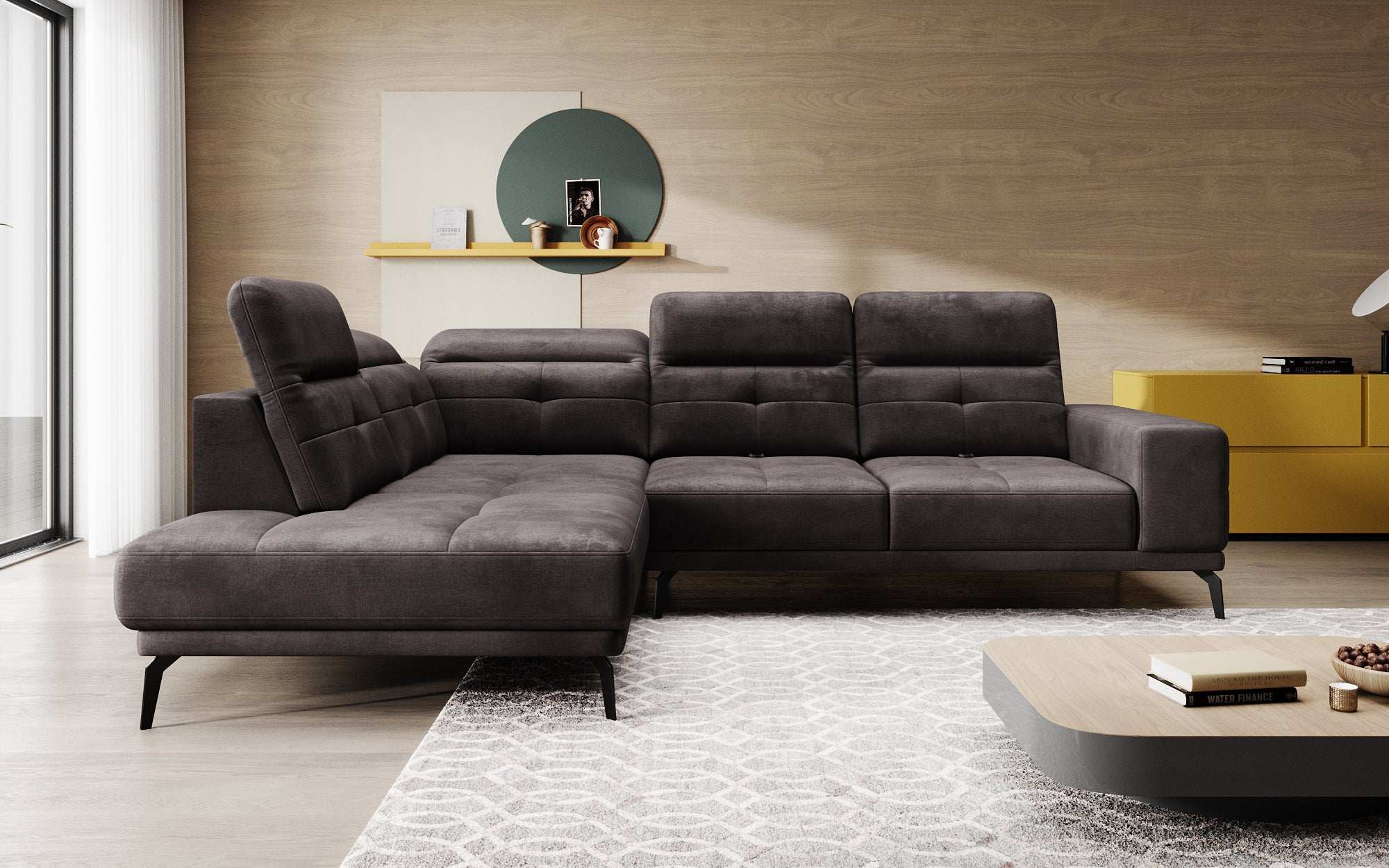 Designer Sofa Isabella met verstelbare hoofd- en rugleuning