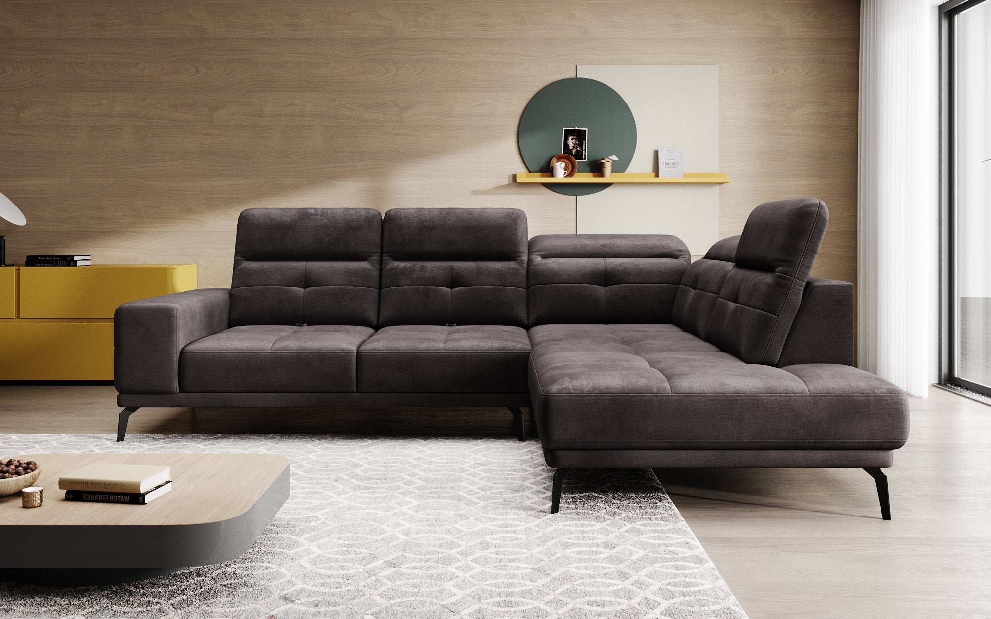 Designer Sofa Isabella met verstelbare hoofd- en rugleuning