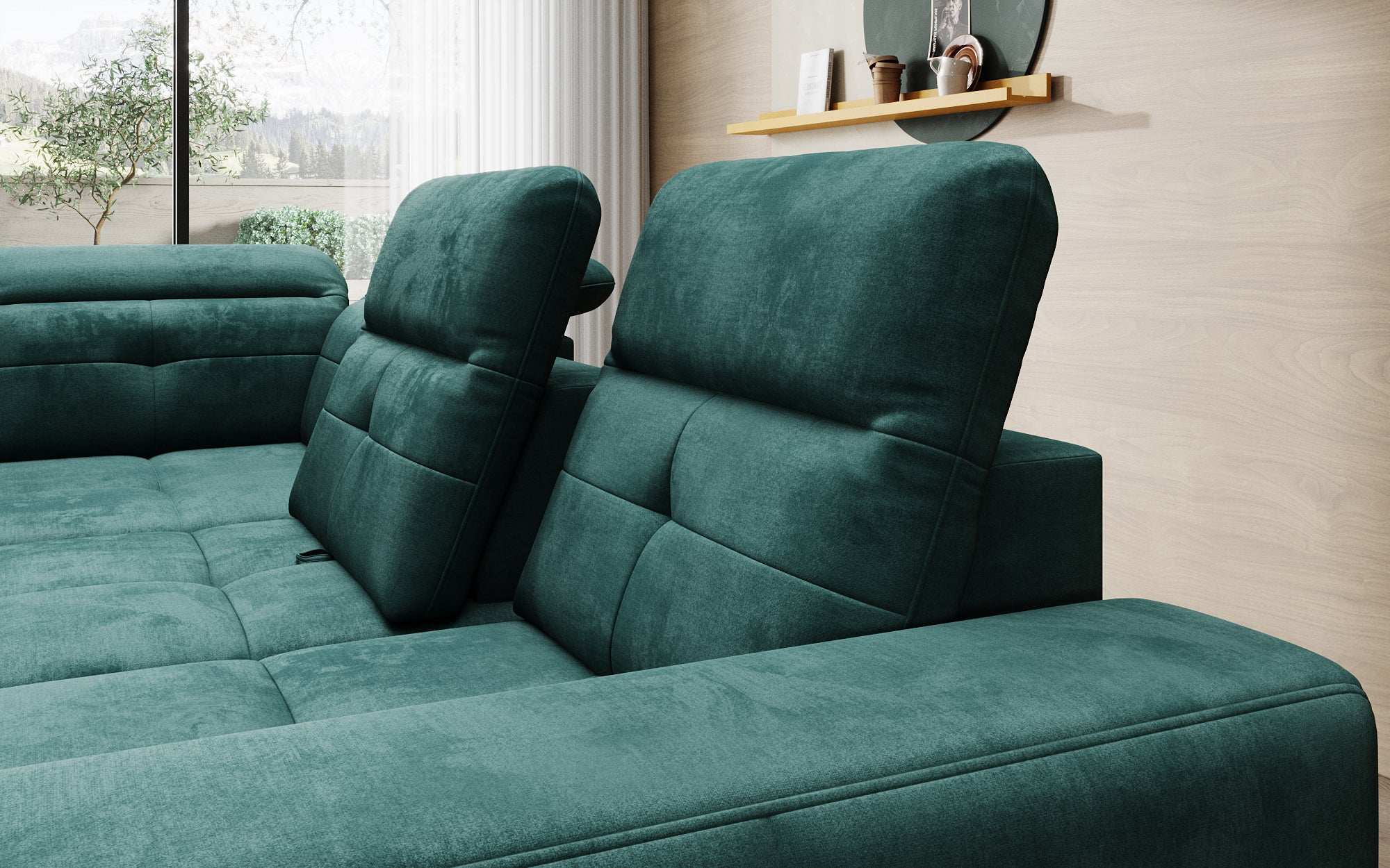 Designer Sofa Isabella met verstelbare hoofd- en rugleuning