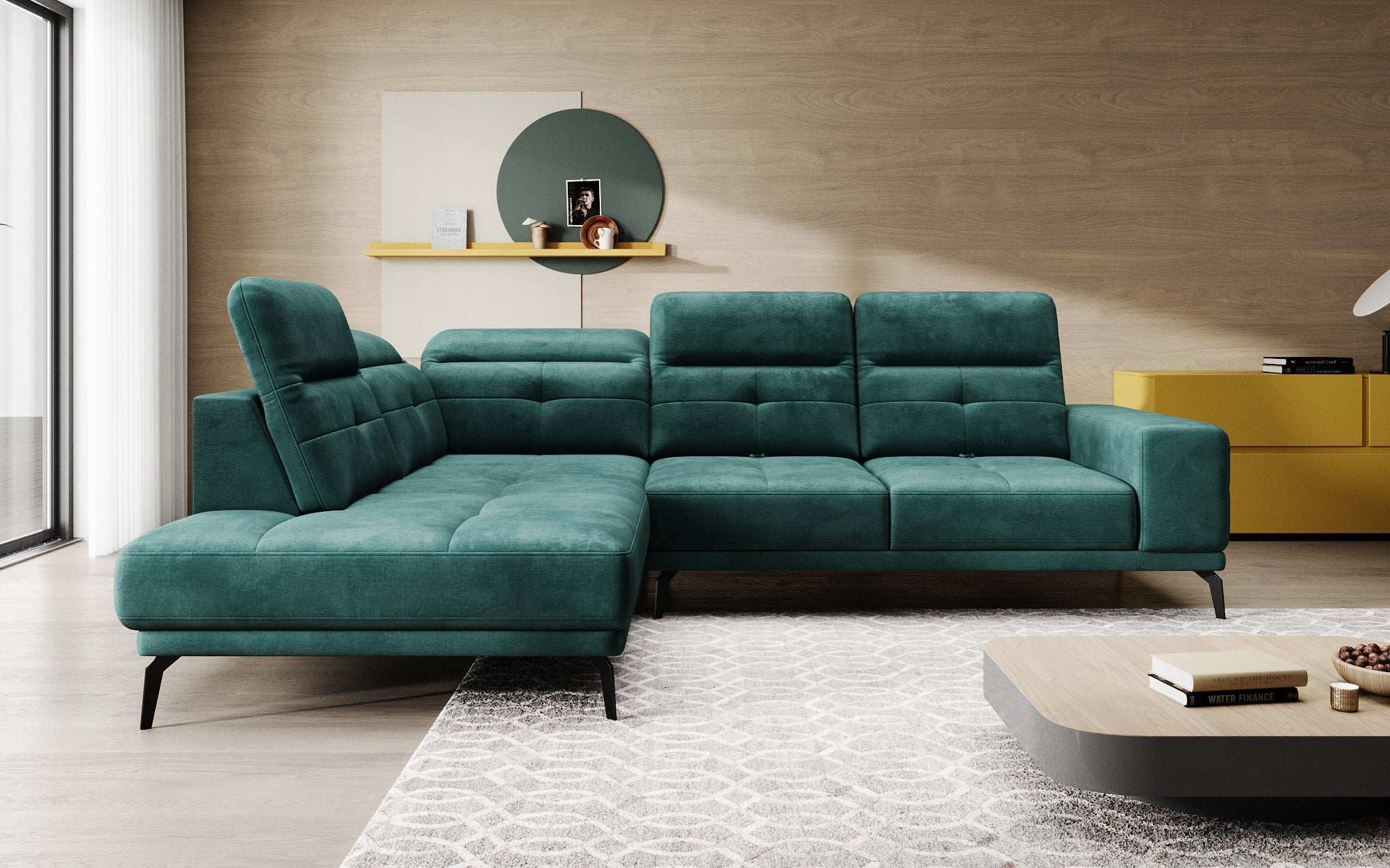 Designer Sofa Isabella met verstelbare hoofd- en rugleuning