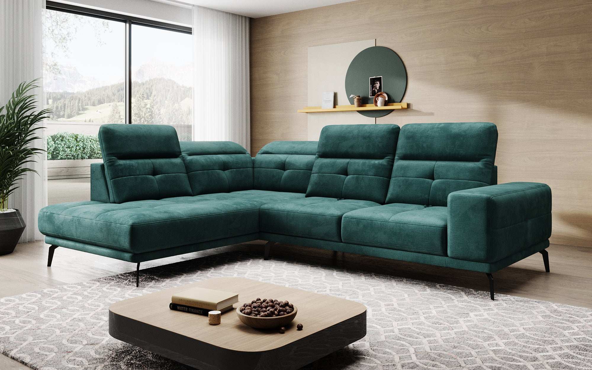 Designer Sofa Isabella met verstelbare hoofd- en rugleuning