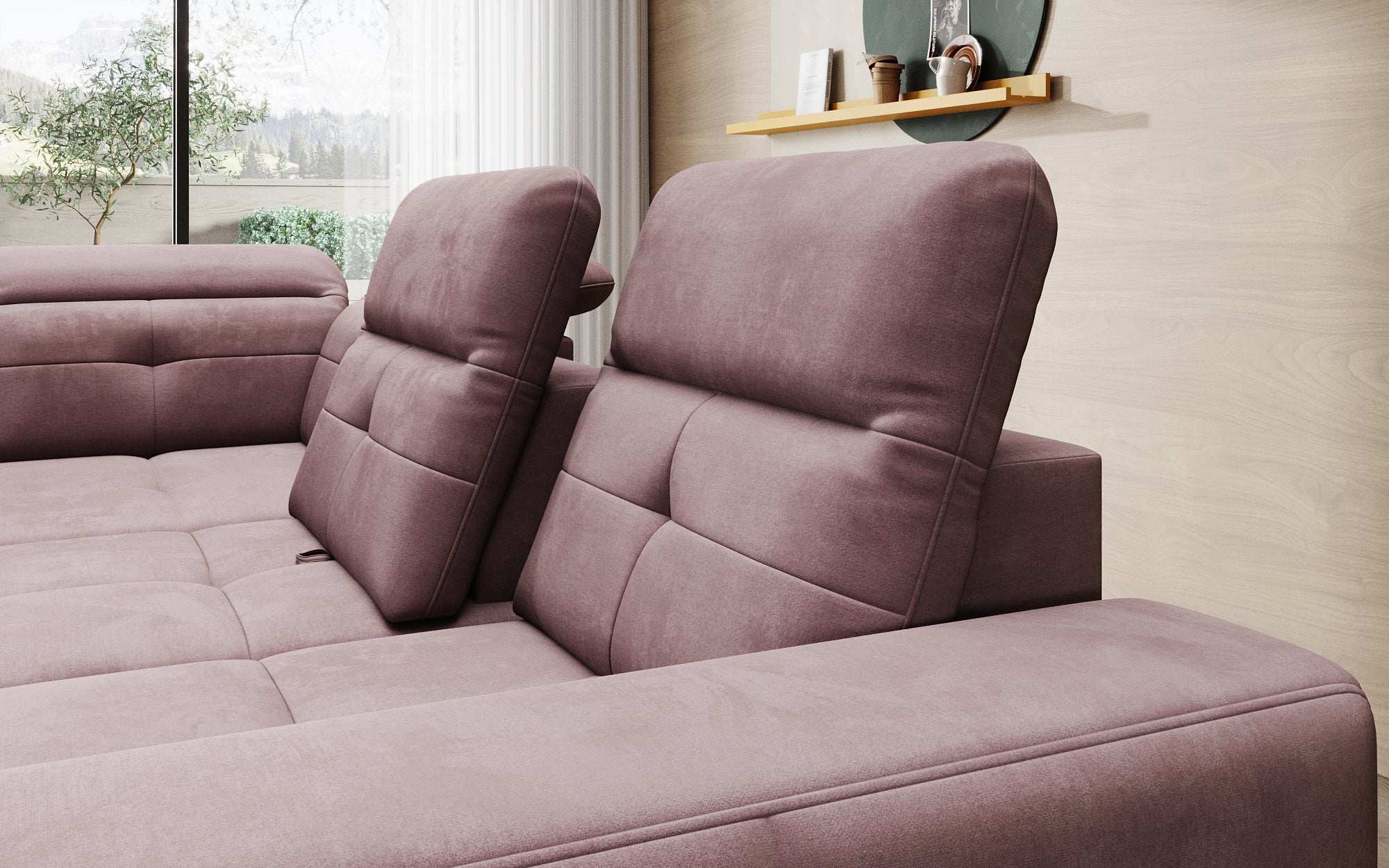 Designer Sofa Isabella met verstelbare hoofd- en rugleuning