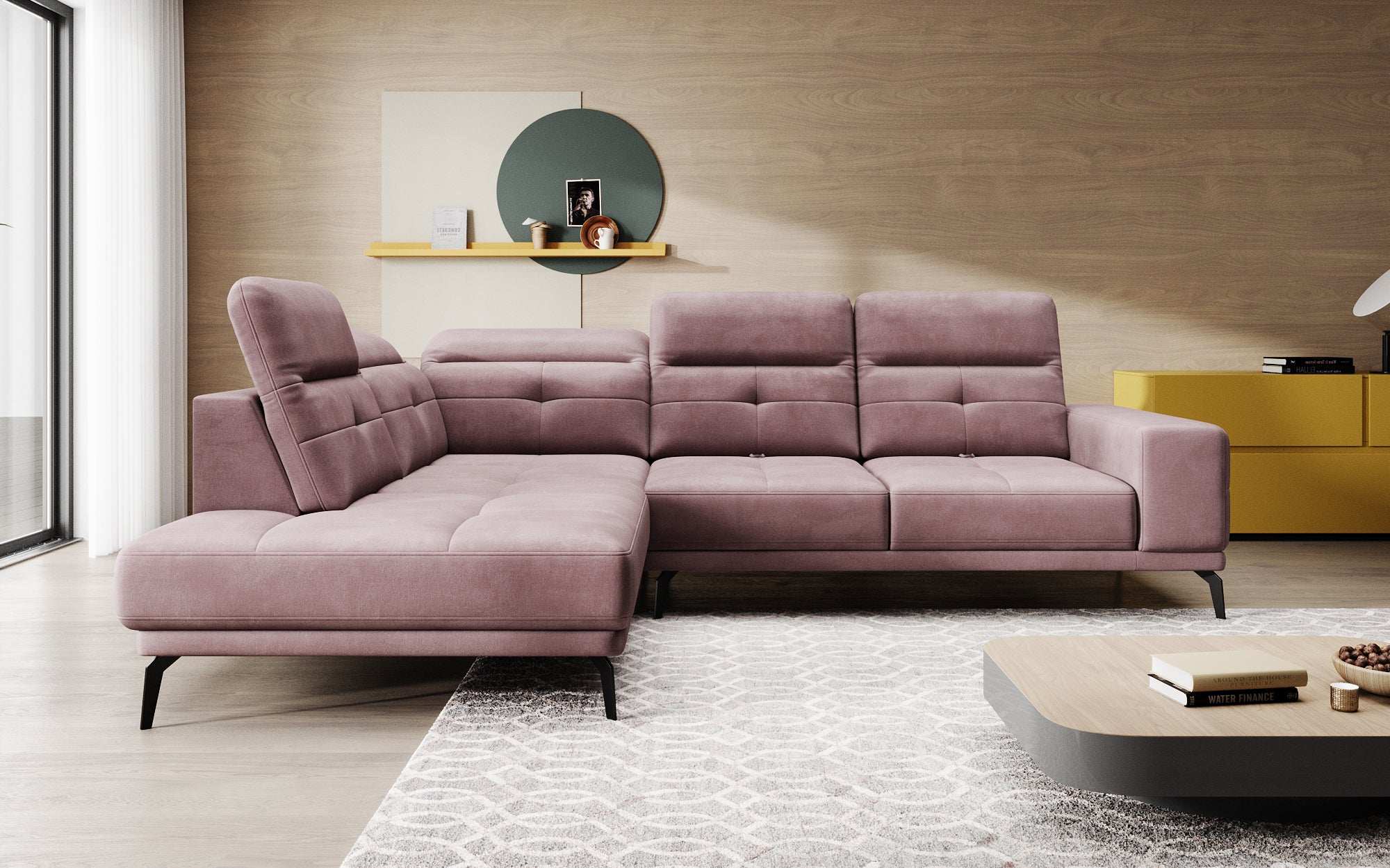Designer Sofa Isabella met verstelbare hoofd- en rugleuning