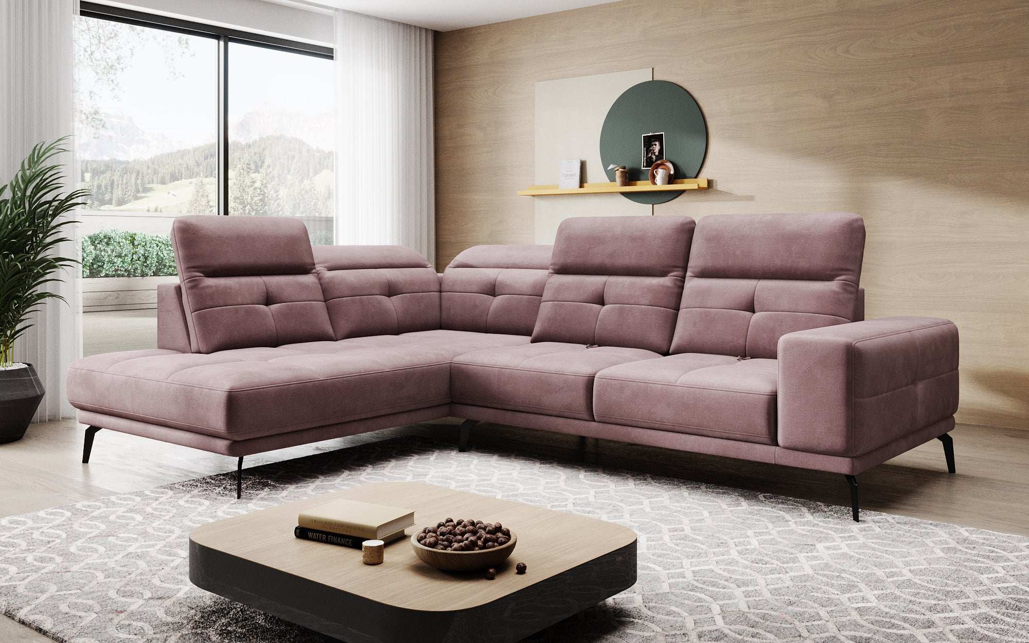 Designer Sofa Isabella met verstelbare hoofd- en rugleuning