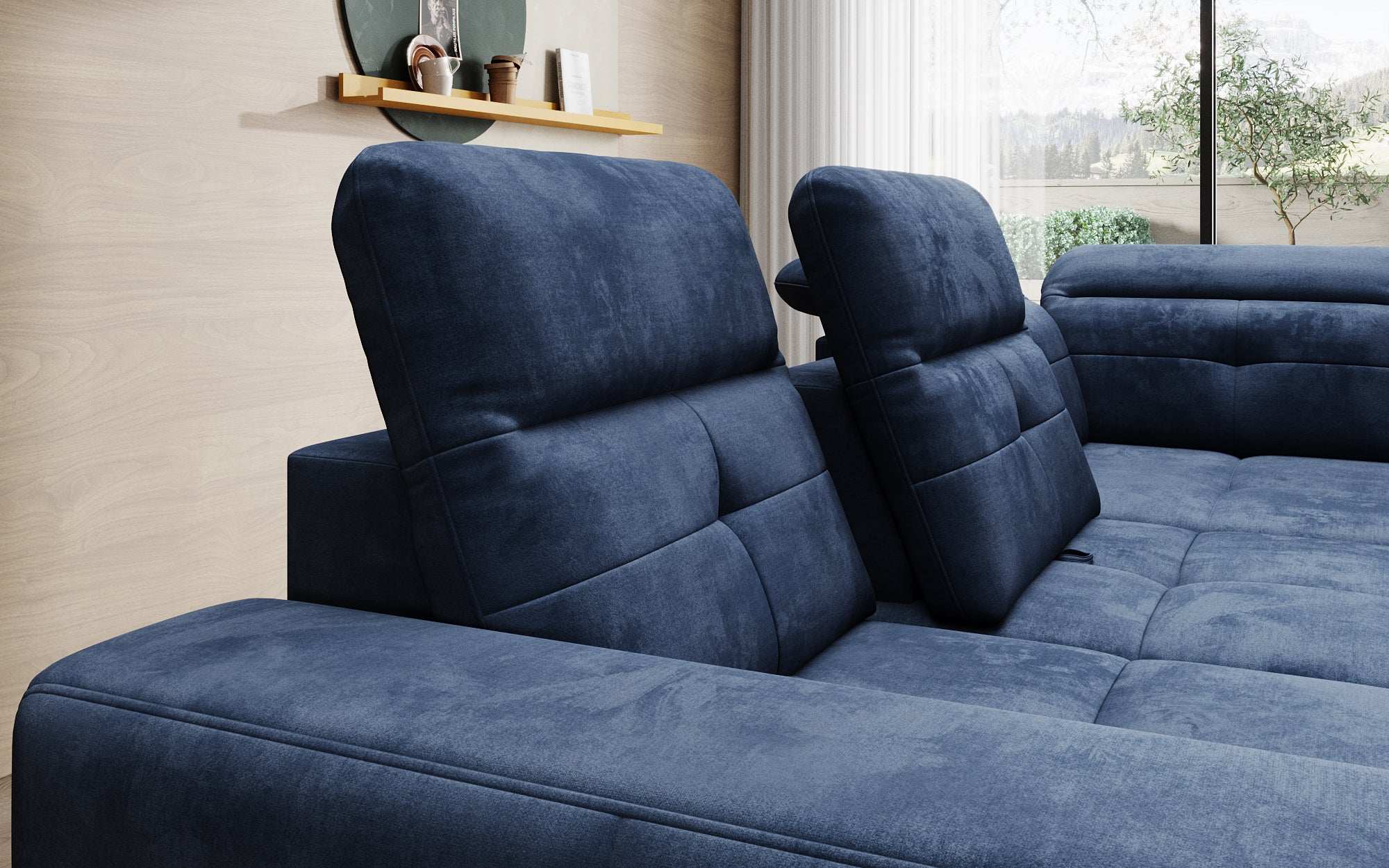 Designer Sofa Isabella met verstelbare hoofd- en rugleuning