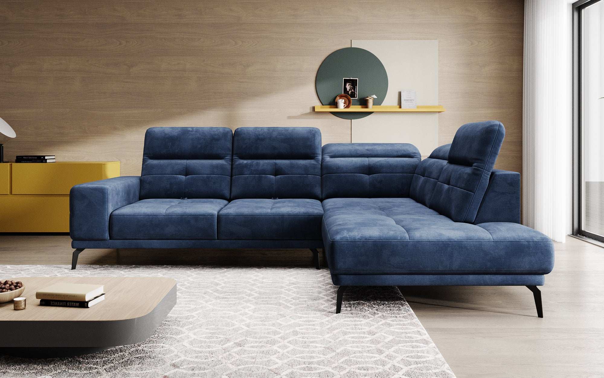 Designer Sofa Isabella met verstelbare hoofd- en rugleuning