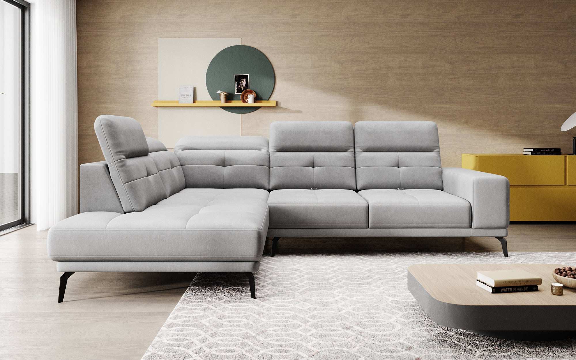 Designer Sofa Isabella met verstelbare hoofd- en rugleuning