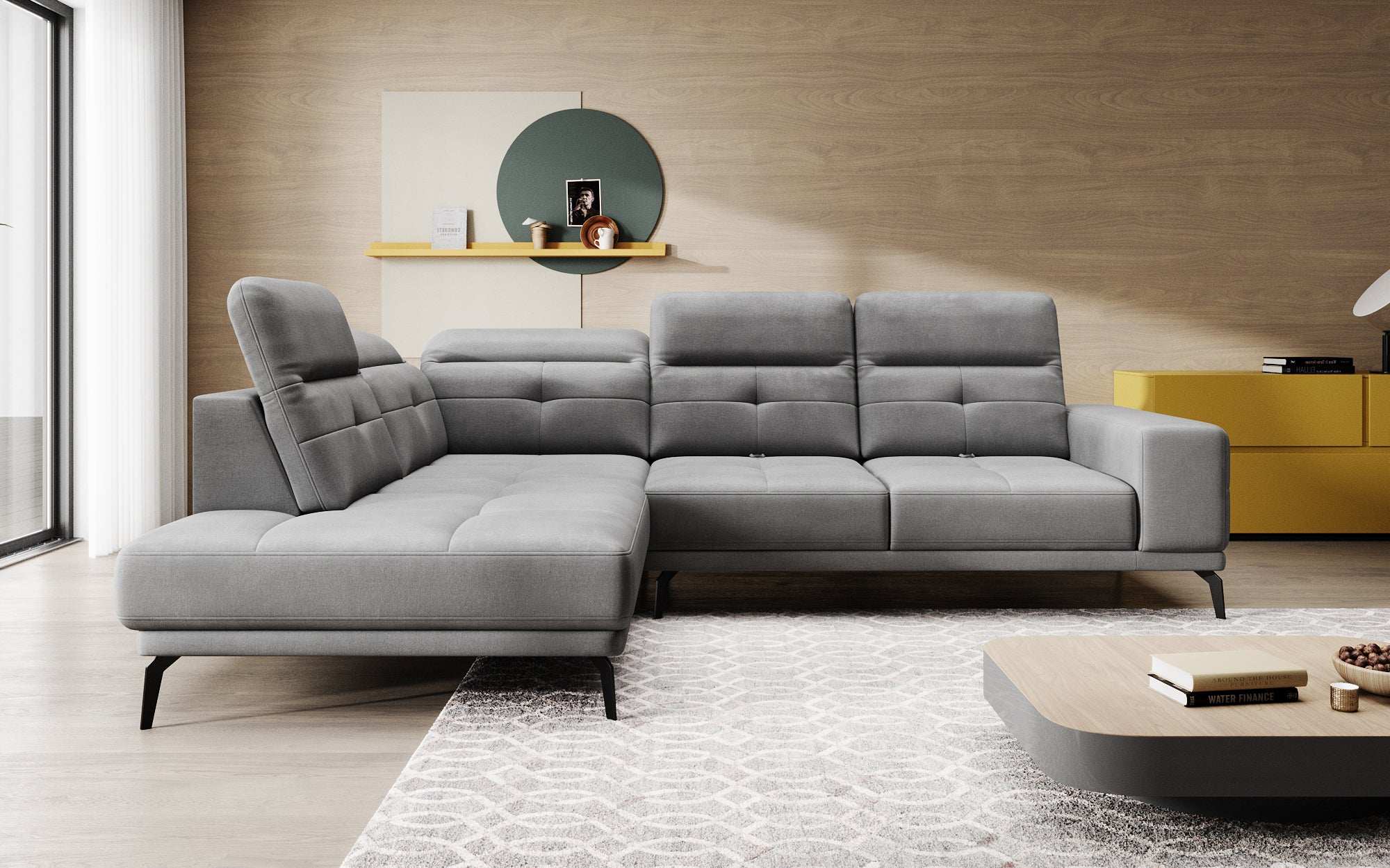 Designer Sofa Isabella met verstelbare hoofd- en rugleuning