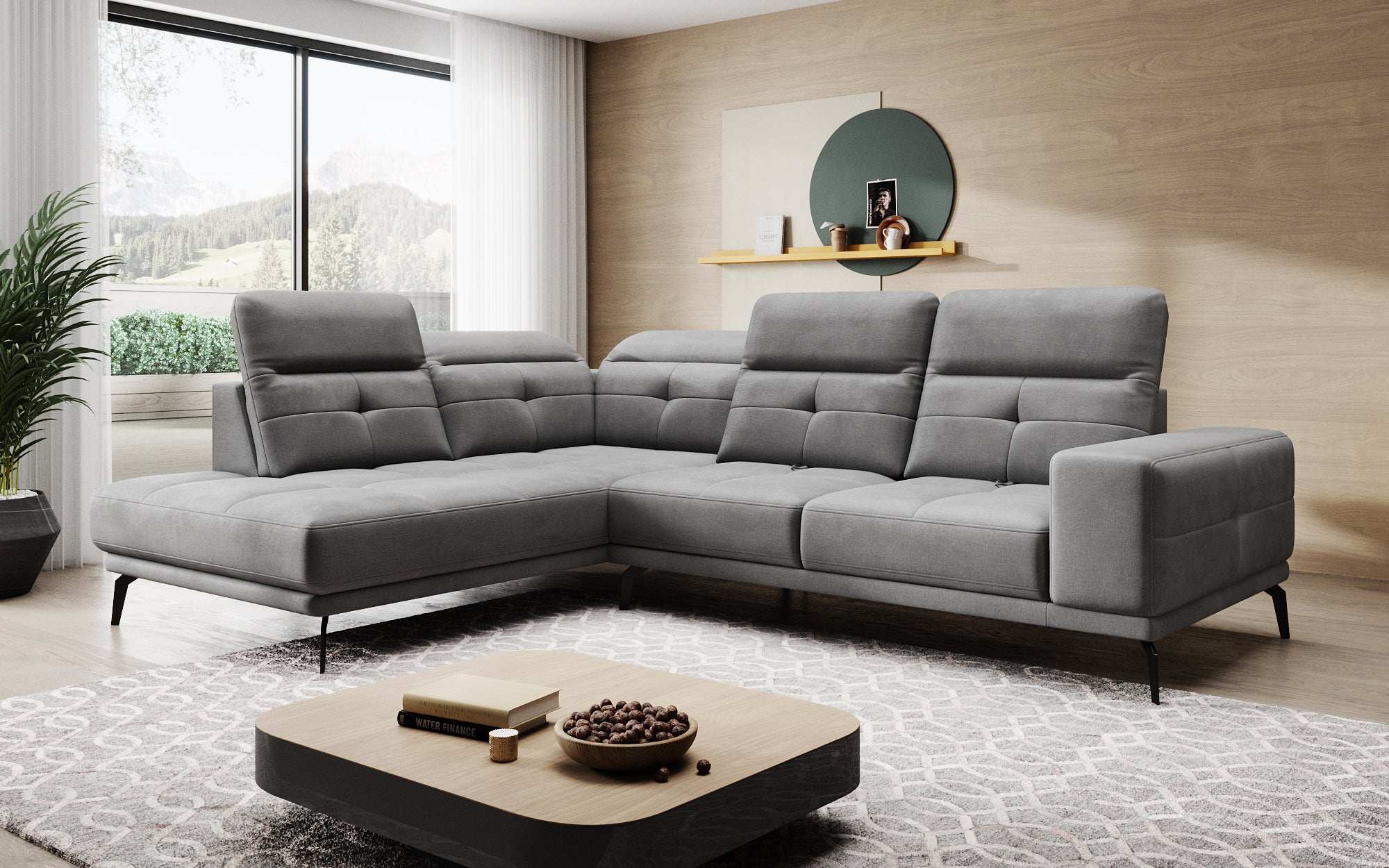 Designer Sofa Isabella met verstelbare hoofd- en rugleuning