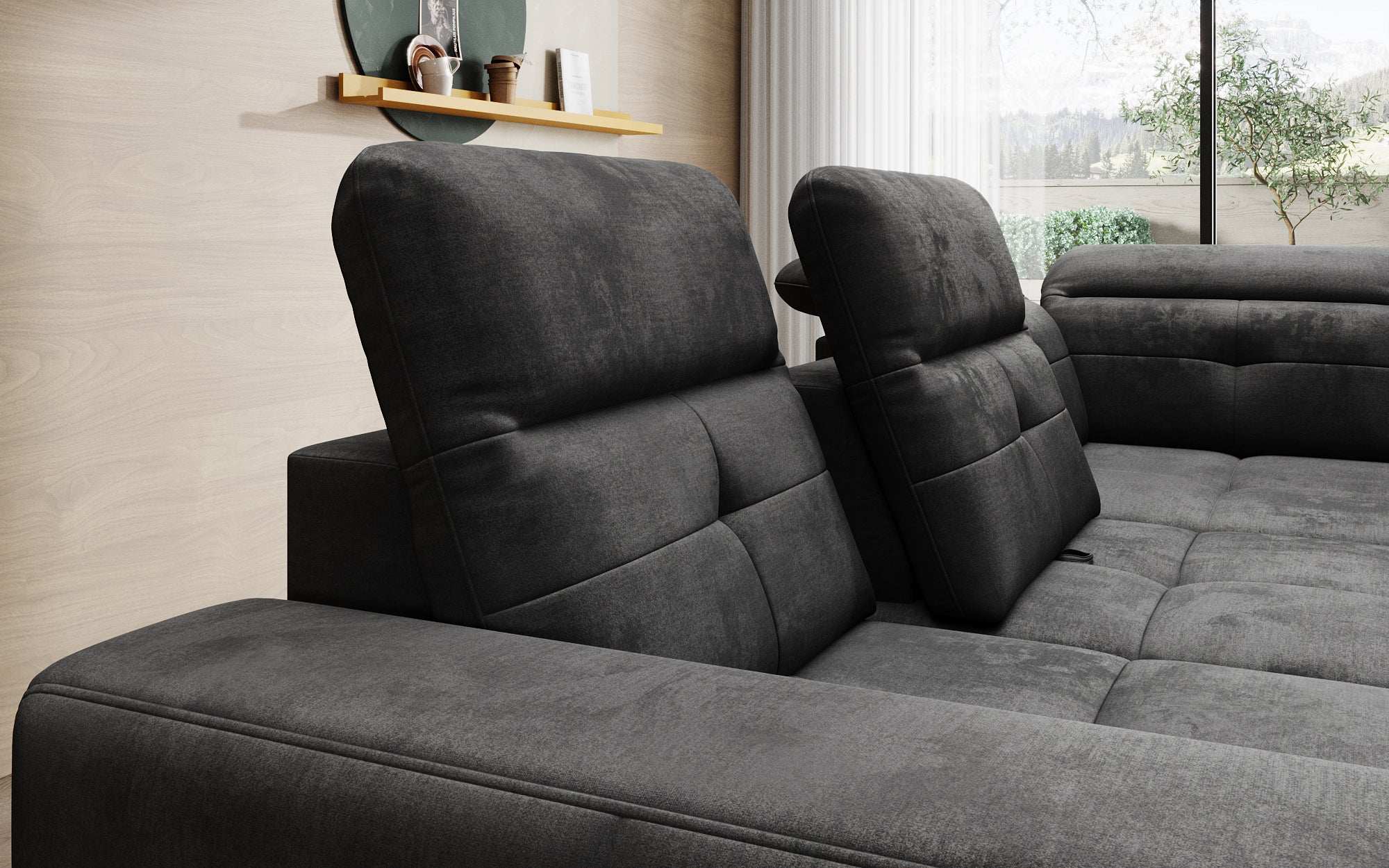 Designer Sofa Isabella met verstelbare hoofd- en rugleuning