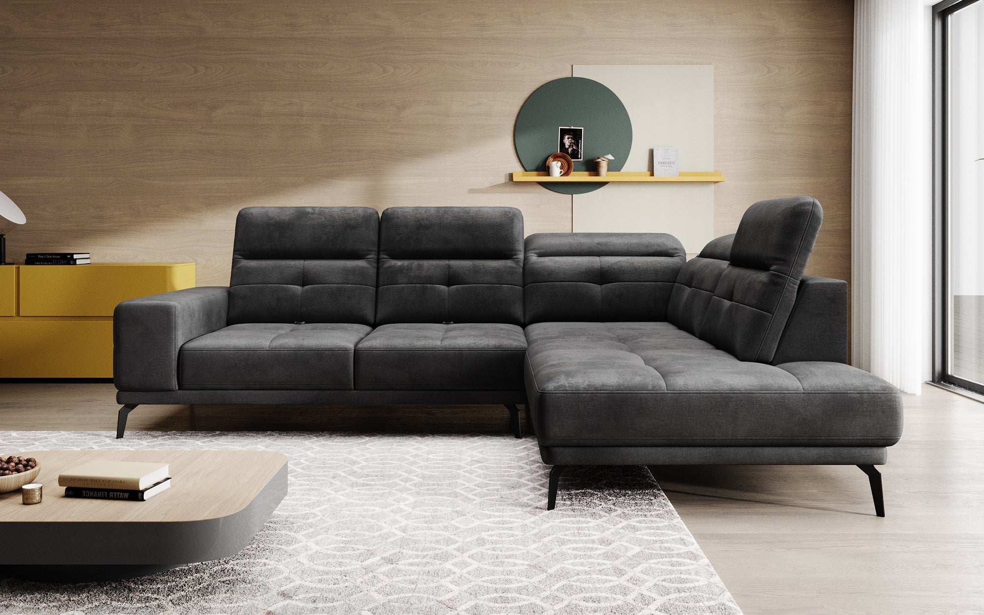 Designer Sofa Isabella met verstelbare hoofd- en rugleuning