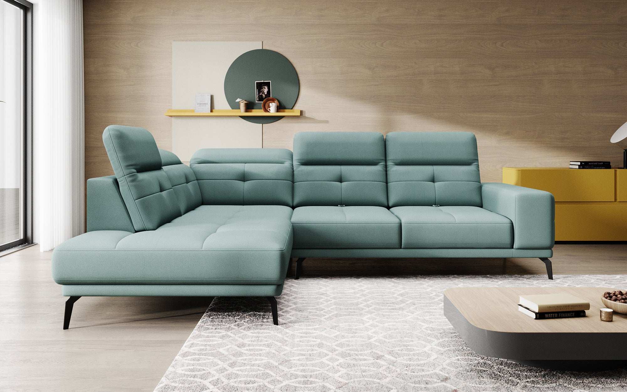 Designer Sofa Isabella met verstelbare hoofd- en rugleuning