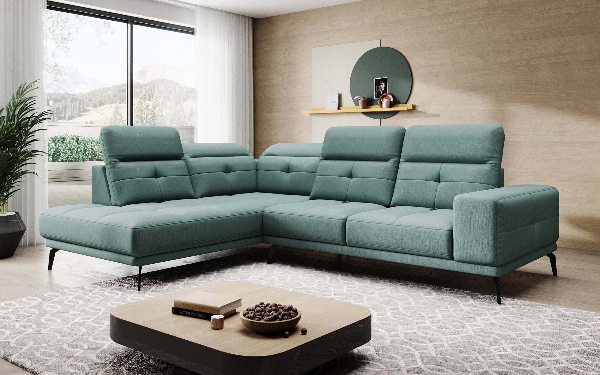 Designer Sofa Isabella met verstelbare hoofd- en rugleuning