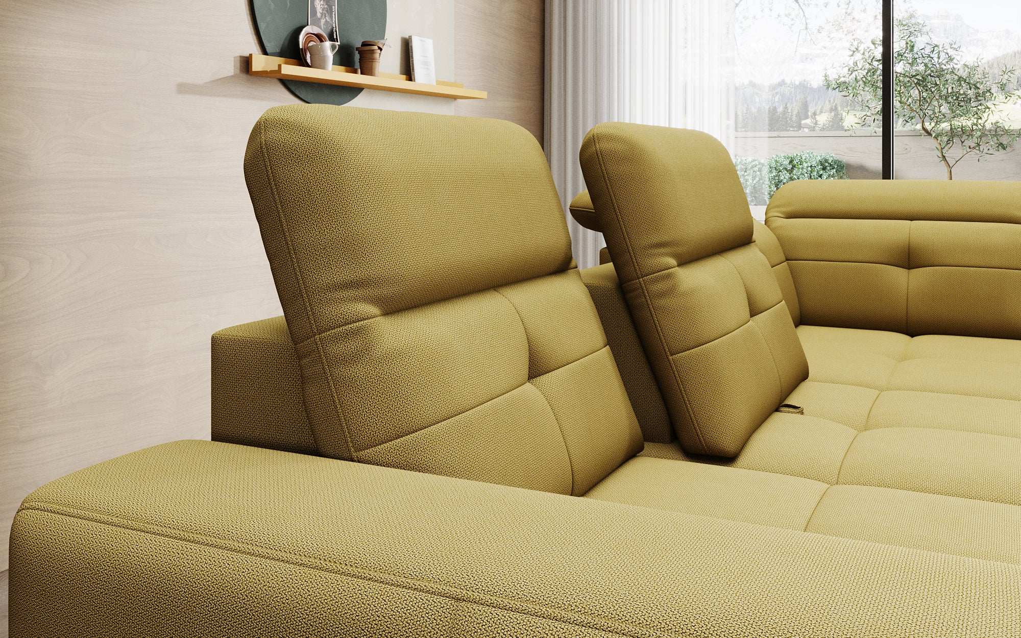 Designer Sofa Isabella met verstelbare hoofd- en rugleuning