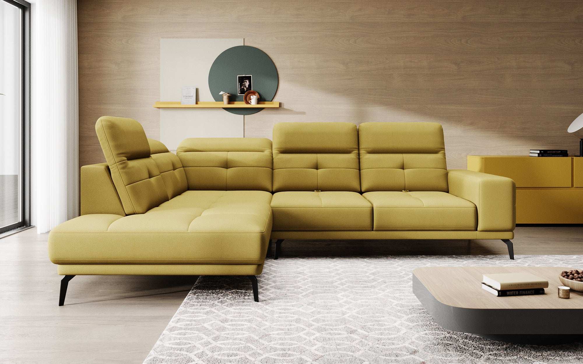 Designer Sofa Isabella met verstelbare hoofd- en rugleuning