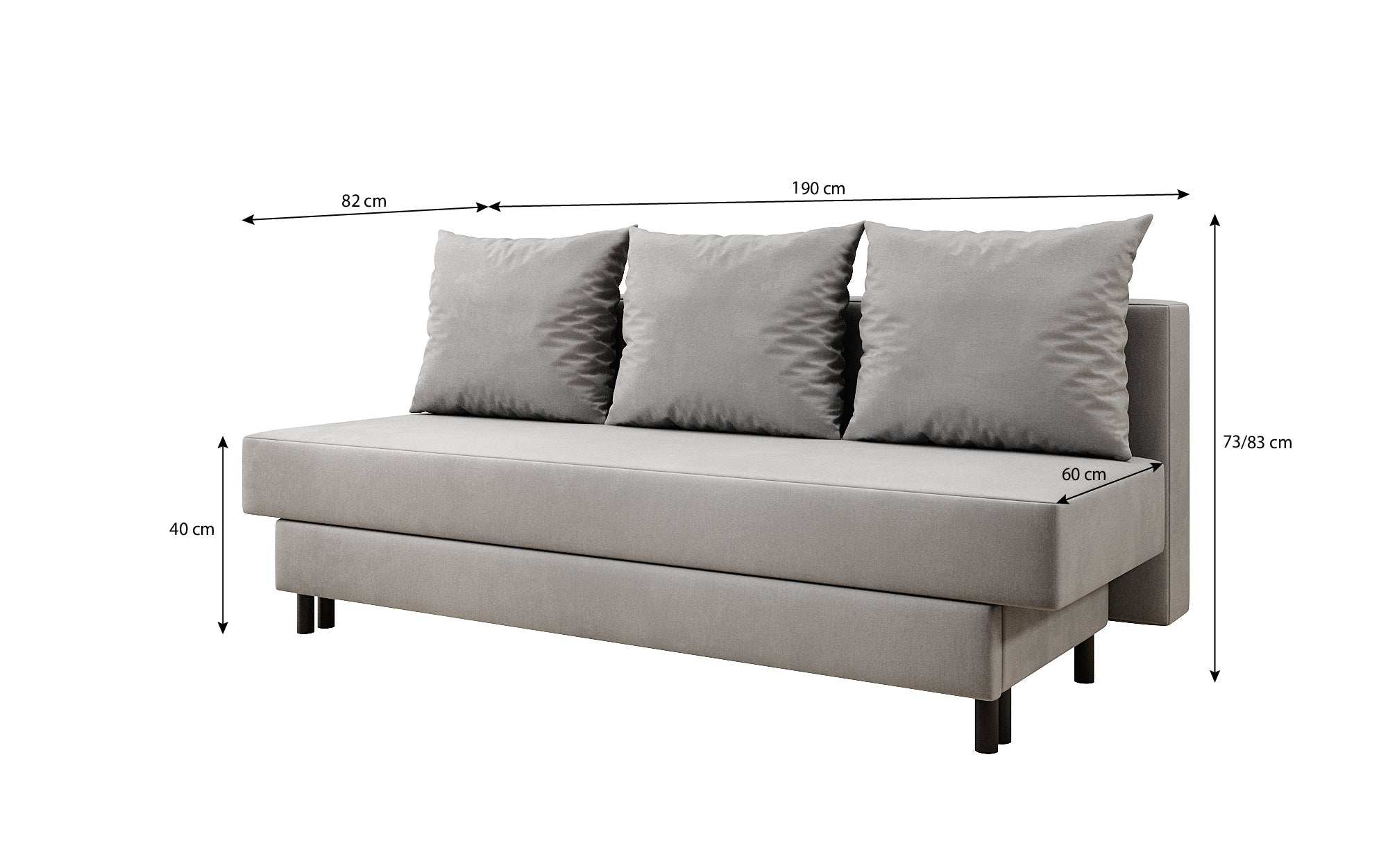Designer Sofa Lino met Slaapfunctie