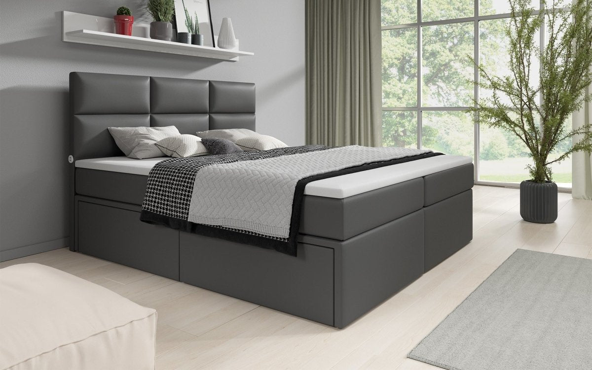 Boxspringbett Citaro mit USB und Stauraum - Luxusbetten24