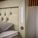 Boxspringbett Diva mit USB, LED und Stauraum (2 Schubladen) - Luxusbetten24