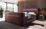 Boxspringbett Pluto mit TV Lift, RGB und Stauraum - Luxusbetten24