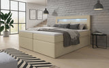 Boxspringbett Rinori mit LED, USB und Stauraum - Luxusbetten24