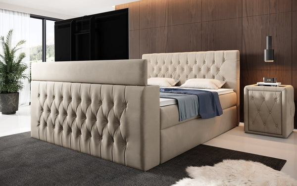 Boxspringbett Velano mit TV Lift und Stauraum