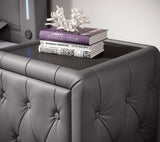 Designer Nachttisch Evora (Kunstleder) - Luxusbetten24