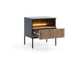 Designer Nachttisch Nayra inkl. LED - Luxusbetten24