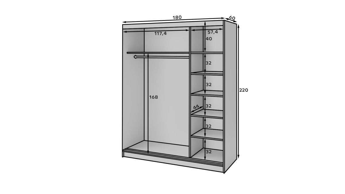 Designer Schrank Terino - Luxusbetten24