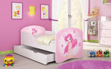Kinderbett Luna mit Stauraum und verschiedenen Motiven - Luxusbetten24