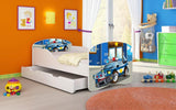 Kinderbett Luna mit Stauraum und verschiedenen Motiven - Luxusbetten24