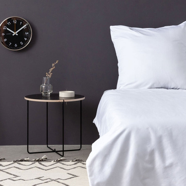 Ensemble de literie en satin premium Blanc
